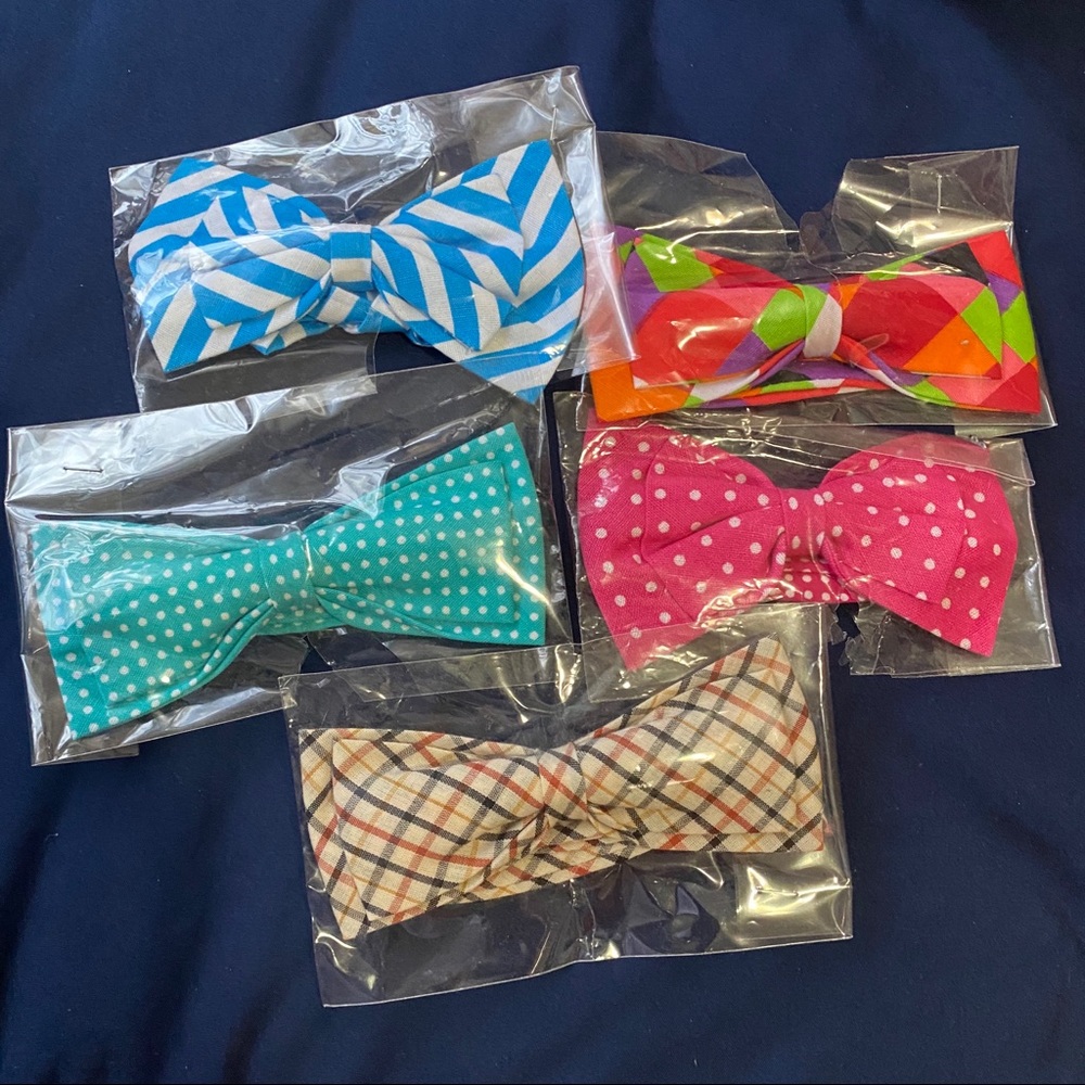 Bow tie set of 5 unisex new in bag